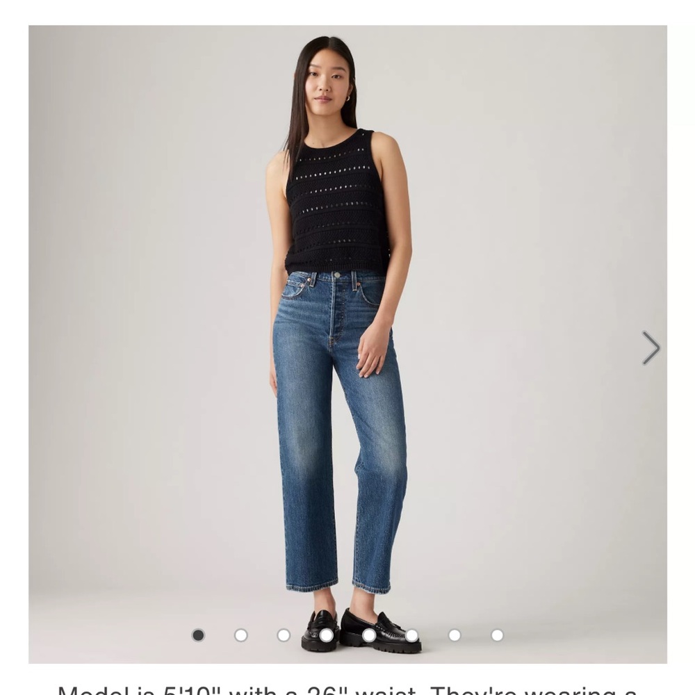 Levi’s straight Ribcage ankle jeans